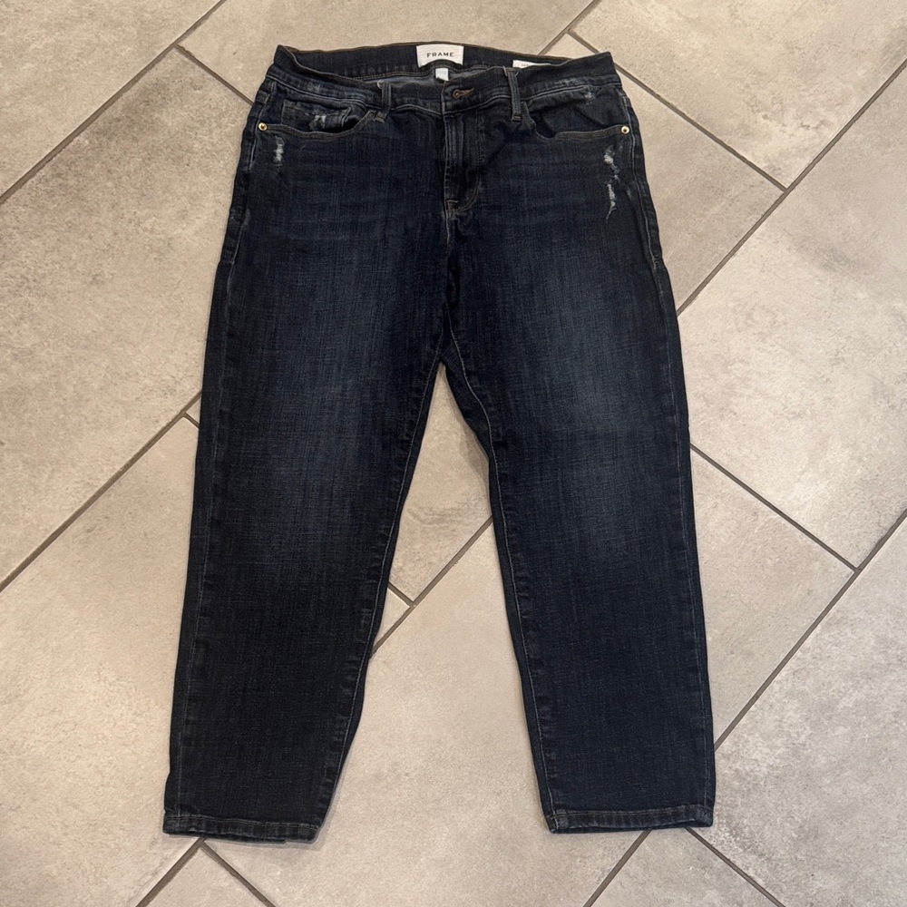 Frame Denim Black Ankle Jeans